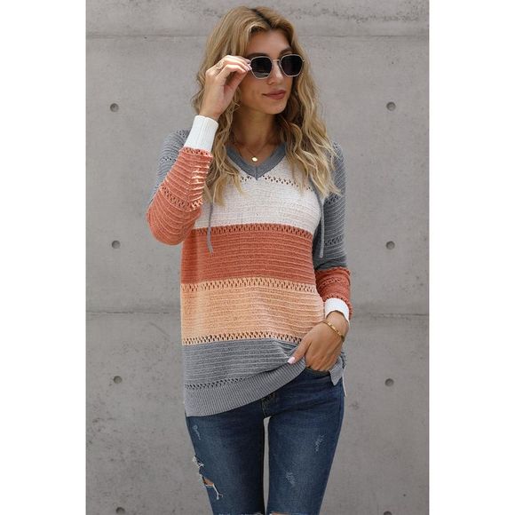 Azura Exchange  Gray Beach Bonfire Knitted Hoodie - Picture 13 of 15